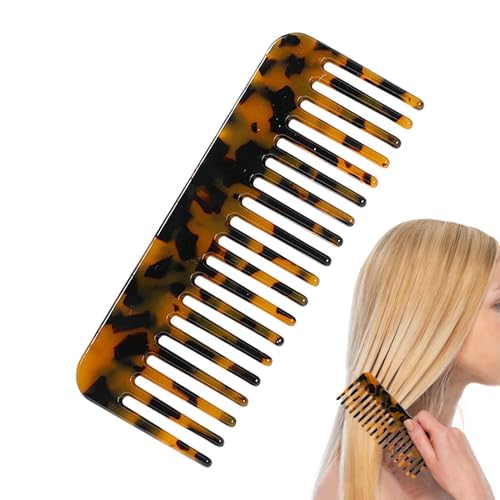 Hair Detangling Comb - Antistatic Marbled Small Travel Purse Hair Detangling Comb | Wide Tooth Comb Handmade Saw-Cut Polished Hair Detangler Comb for Women for Thick Hair von Generisch