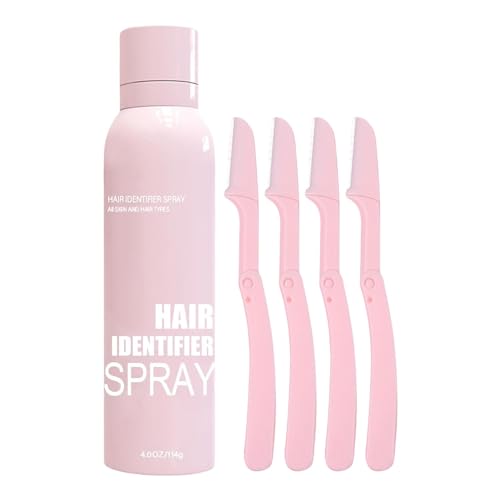 Hair Identifier Spray For Face Shaving, Haar Identifizierungsspray Für Das Gesicht,Weißes Rasier-Dermaplaning-Spray Mit Rasierern, Dermaplaning-Spray, Feuchtigkeitsspendende Hautpflege von Generisch