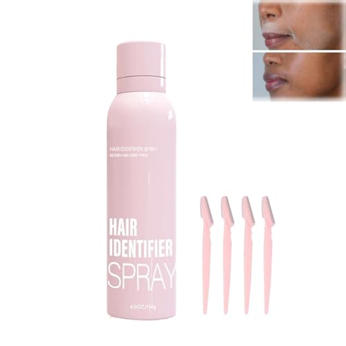 Hair Identifier Spray For Face Shaving, Hair Identifier Spray and Dermaplaner Set, Gesichtshaarentferner Für Frauen, Haar Kennung Sprühen Dermaplaning Sprühen von Generisch