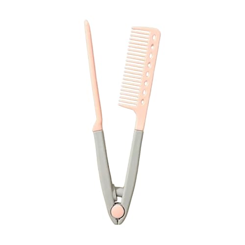 Hair Straightening Comb - Hairdressing Care | Styling Tool Wet Dry | Professional Hairdresser | Mini Hair Straightener | Brush for Women | Suitable for Afro | Anti-static V Shape Comb | von Generisch