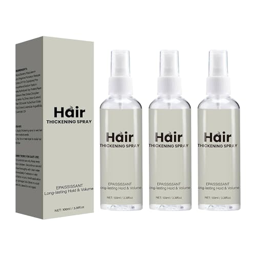 Hair Thickening Spray, Verdickendes und Voluminisierendes Spray für Dickeres, Voller Aussehendes Haar, Stärkt und Repariert für Alle Haartypen (100ml, 3pcs) von Generisch