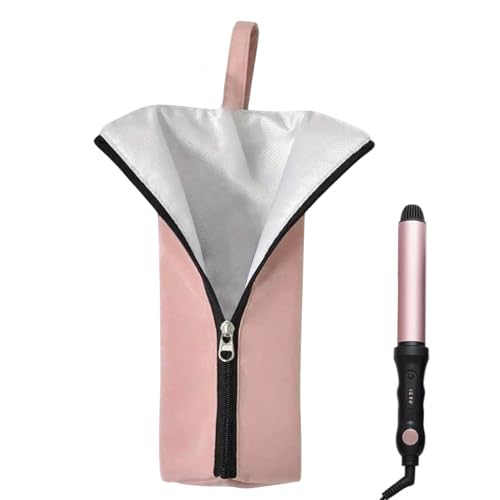 Hair Tool Bag, Heat Resistant Waterproof Mat Pouch for Styling Tools, Polyester Material, Dustproof Organizer for Travel Vanity RV Makeup Station Salon Tabletop Home Storage, 29x10x1cm von Generisch