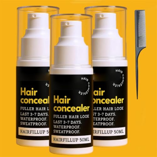 Hairfillup Hair Concealer for Men,Hair Fill up Concealer ,Enhance Hairline Powder,Long Lasting Root Cover Up Spray,Waterproof and Sweat-Proof Hairdye Stick Concealers,For Men and Women (3) von Generisch