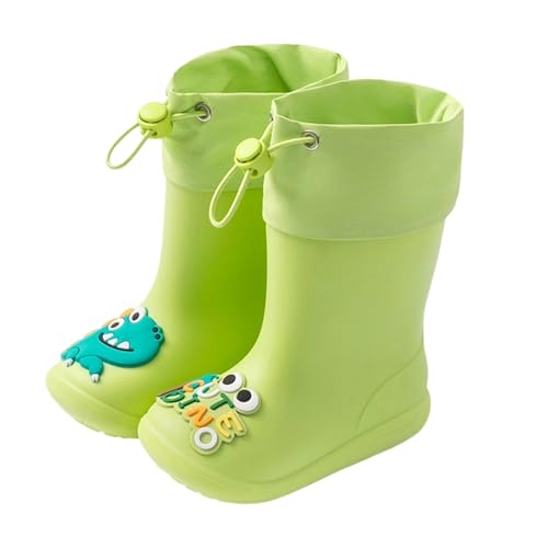 Halbhohe Gummistiefel Kinder Wasserdicht, Regenstiefel für Jungen und Mädchen Leichte Bequeme Kindergummistiefel wasserdichte Winddicht rutschfest Rain Boots Kids Cartoon Print PVC Regenschuhe von Generisch