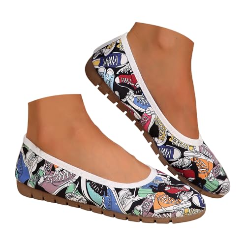 Halbschuhe Ballerinas Stoff Schnürer Damen - Flache Schuhe Für Bunte Foam Cushion BequeModische Elastische Knöchelriemen Insock Patent Ballett Flat Komfort Suede Flock Elegante Weich Halbschuhe Ballerinas Stoff Schnürer Damen - Flache Schuhe Für Bunte Foam Cushion BequeModische Elastische Knöchelriemen Insock Patent Ballett Flat Komfort Suede Flock Elegante Weich von Generisch