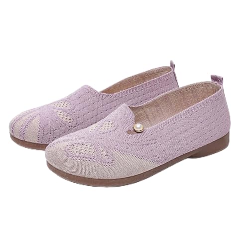 Halbschuhe Damen Elegant Gestrickte Schuhe Flach Modische Turnschuhe Mesh Bequeme Sportschuhe Tennis Klassische Sneaker Walking Fitness Outdoor Freizeit Loafers Turnschuhe Halbschuhe Damen Elegant Gestrickte Schuhe Flach Modische Turnschuhe Mesh Bequeme Sportschuhe Tennis Klassische Sneaker Walking Fitness Outdoor Freizeit Loafers Turnschuhe von Generisch