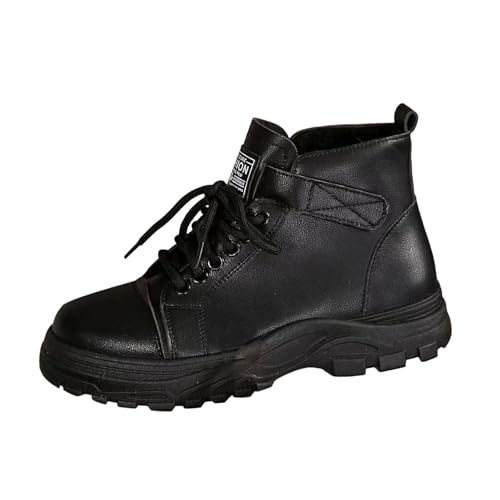 Halbstiefel Damen Ankle Boots Wasserdicht Stiefel Kurzstiefel Westernstiefel mit Knielanger Langschaft Lockerer Schaft-Design für lässigen Look Stiefeletten breite Füße Trendiges Winter-Outfit von Generisch