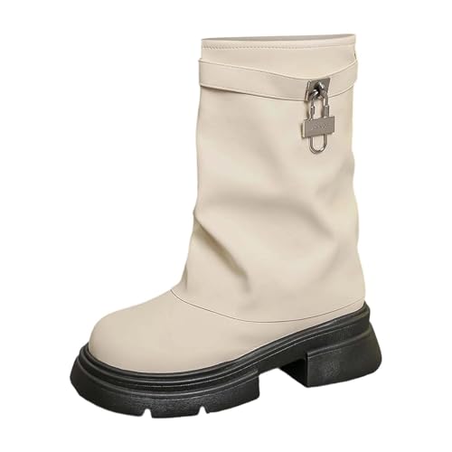 Halbstiefel Damen Kunstleder Elegant Stiefel Stiefeletten Winter Warme Winterstiefel Für Frauen Herbst Schuhe Plateau Damenstiefel Schlupfschuhe Cowboystiefel Damenschuhe Halbstiefel Damen Kunstleder Elegant Stiefel Stiefeletten Winter Warme Winterstiefel Für Frauen Herbst Schuhe Plateau Damenstiefel Schlupfschuhe Cowboystiefel Damenschuhe von Generisch