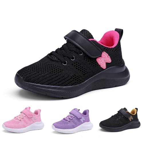 Hallenschuhe Kinder Mädchen Turnschuhe Sneaker & Sportschuhe Sohle Modische Ganzjahres Leicht Mesh Straßenlaufschuhe Atmungsaktiv Laufschuhe rutschfest Klettverschluss Sport Schuhe von Generisch