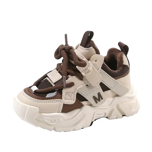 Hallenschuhe Kinder Turnschuhe Jungen Sportschuhe Atmungsaktiv Laufschuhe Hallenturnschuhe rutschfeste Sneaker Schnürschuhe Kinderschuhe Wanderschuhe Outdoor Fitnessschuhe Barfußschuhe von Generisch