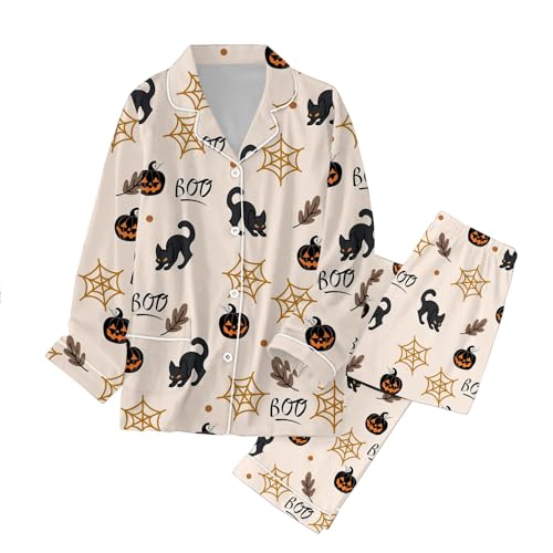 Halloween 2er-Pack Pyjama Damen Spaghettiträger Schlafanzug Set Frauen Horror Bloody Print Weiche Sommer Nachthemd Nachtwäsche Schlafshirt Und Schlafhose Shorty Pyjama Damen Bloody Shorty von Generisch