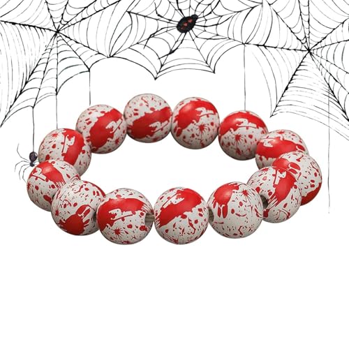Halloween Charm Armband - Horror Halloween Armband, Gruseliges Charm Armband | Halloween Cosplay Kostüm Armband, Holz Halloween Armbänder Frauen für Halloween Cosplay Kostüm Party Dekorationen, Refer Halloween Charm Armband - Horror Halloween Armband, Gruseliges Charm Armband | Halloween Cosplay Kostüm Armband, Holz Halloween Armbänder Frauen für Halloween Cosplay Kostüm Party Dekorationen, Refer von Generisch