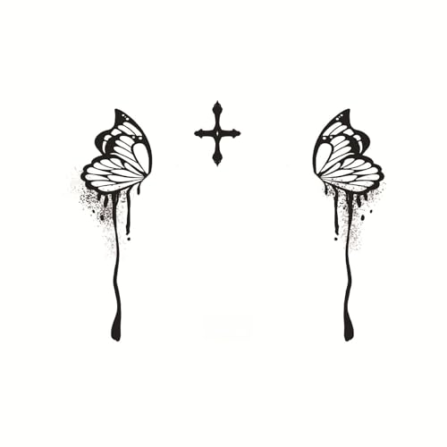 Halloween Deko Aufkleber Temporäre Tattoos Für Kinder Und Erwachsene,Festival Tattoo Pflaster,Horror Fake-Tattoo,Tattoos-Zum-Aufkleben,Make Up Für Halloweenparty,Geeignet Für Gesicht Und Arme(A2) von Generisch