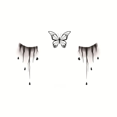 Halloween Deko Aufkleber Temporäre Tattoos Für Kinder Und Erwachsene,Festival Tattoo Pflaster,Horror Fake-Tattoo,Tattoos-Zum-Aufkleben,Make Up Für Halloweenparty,Geeignet Für Gesicht Und Arme(E2) von Generisch