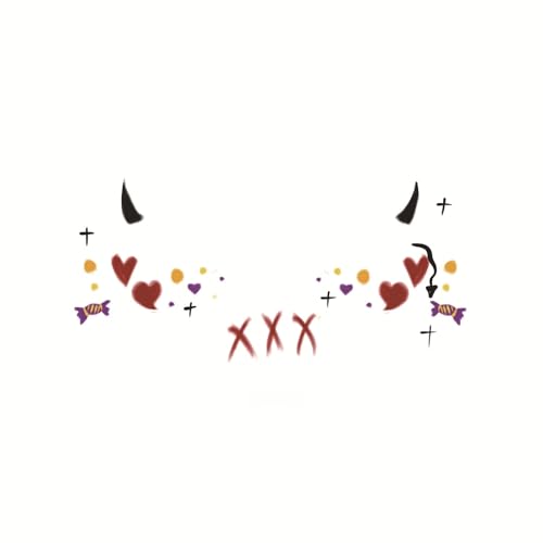 Halloween Deko Aufkleber Temporäre Tattoos Für Kinder Und Erwachsene,Festival Tattoo Pflaster,Horror Fake-Tattoo,Tattoos-Zum-Aufkleben,Make Up Für Halloweenparty,Geeignet Für Gesicht Und Arme(J2) von Generisch