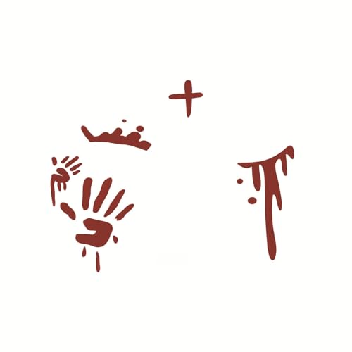 Halloween Deko Aufkleber Temporäre Tattoos Für Kinder Und Erwachsene,Festival Tattoo Pflaster,Horror Fake-Tattoo,Tattoos-Zum-Aufkleben,Make Up Für Halloweenparty,Geeignet Für Gesicht Und Arme(K1) von Generisch