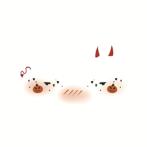Halloween Deko Aufkleber Temporäre Tattoos Für Kinder Und Erwachsene,Festival Tattoo Pflaster,Horror Fake-Tattoo,Tattoos-Zum-Aufkleben,Make Up Für Halloweenparty,Geeignet Für Gesicht Und Arme(O2) von Generisch
