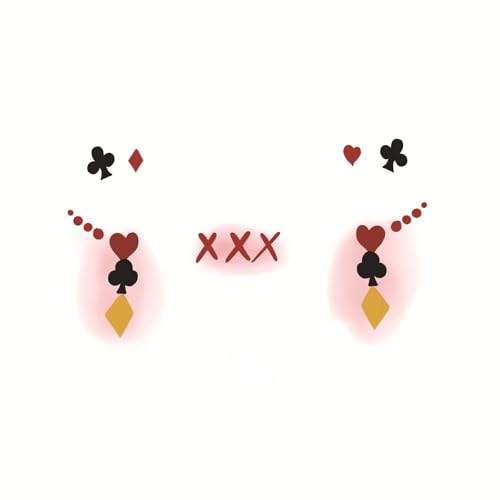 Halloween Deko Aufkleber Temporäre Tattoos Für Kinder Und Erwachsene,Festival Tattoo Pflaster,Horror Fake-Tattoo,Tattoos-Zum-Aufkleben,Make Up Für Halloweenparty,Geeignet Für Gesicht Und Arme(W1) von Generisch