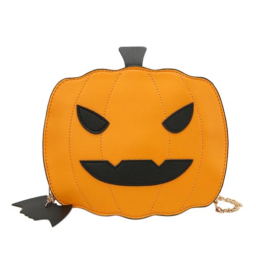 Halloween-Geldbörse, Geldbörse für Mädchen und Frauen, niedliche Umhängetasche mit Halloween-Fledermäusen-Wanddekorationen Bauch Taschen Damen (Brown, One Size) von Generisch