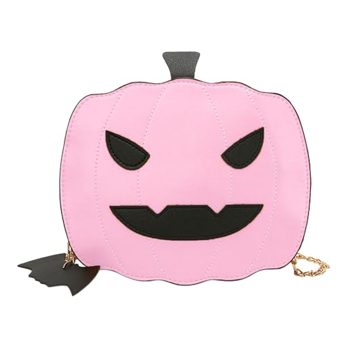 Halloween-Geldbörse, Kürbis-Geldbörse für Mädchen und Frauen, niedliche Crossbody-Tasche mit Halloween-Fledermäusen, Wanddekorationen, Kamera-Schultertasche, rot, Einheitsgröße von Generisch