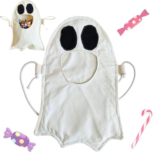 Halloween Ghost Candy Bag,Cute Ghost Beginner Shoulder Bags,Ghost- Shaped Storage Bag,Funny Party Decorations (1pc) von Generisch