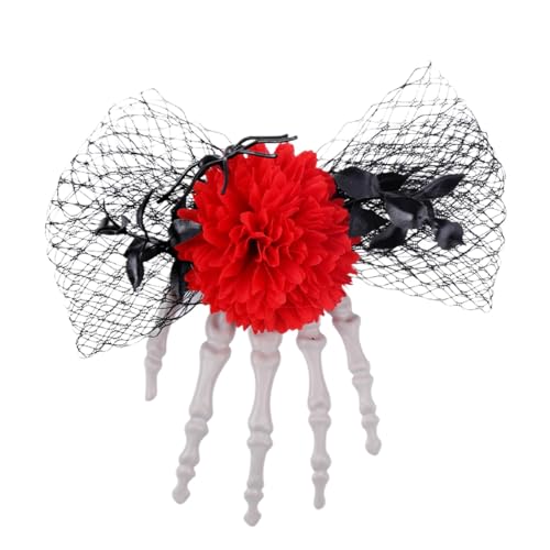 Halloween-Haarspangen für Damen – Set mit Haarspangen für Halloween | Gothic-Haarspangen für Gesichter | Haarspange mit Spinnennetz für Accessoires von Generisch