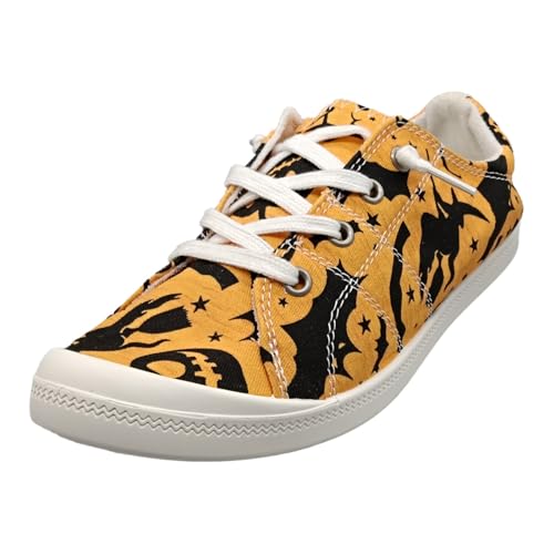 Halloween Kostüm Halloween Fledermaus Export Europa Amerika Außenhandel Flache Unterseite Plus Größe Casual Schuhe (Orange, 39) von Generisch