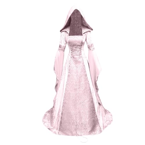 Halloween Kostüm Skelett Renaissance Outfit Lustige Piratenkostüm Korsett Jumpsuit Halloween-kostüm Brautkleid Kürbis Spinne Corpse Frauen Abendkleid Geisterbraut Hexenkleid XXL von Generisch