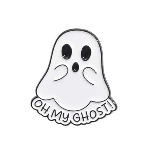 Halloween Punk Emaille Pins Cute Food Ghost Hamburger Geschenk Rucksack Kinder Pin Schmuck Revers Abzeichen Brosche D4P3 Zubehör Freunde, 1 Stpck von Generisch
