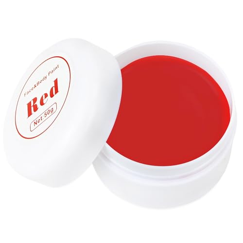 Halloween Schminke, Weiß Schwarz Rot Körperfarbe, Kinderschminke Karnevals Make up, Face Paint Theaterschmink, Schädel Gesicht Make-up, Vampir Monster Zombie Makeup, Bodypainting Faschingsschminke von Generisch