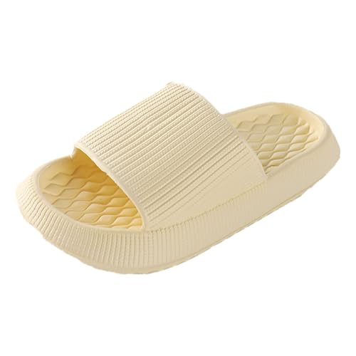 Halloween Schuhe Damen Paare Frauen Männer Solide Dusche Zimmer Hause Rutschfeste Atmungsaktive Massage Weiche Sohle Schnell Trocknend Slipper Bequeme Flache Schuhe Socken Schuhe Damen (Yellow, 39) von Generisch