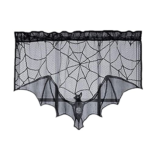 Halloween Spinnennetz schwarz, Tischläufer Spitze Tischdecke Abdeckung Party Tischdekoration von Generisch