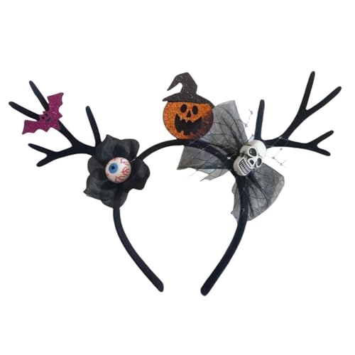 Halloween Stirnbänder Haar Hoop Bowknot Mesh Kopfbedeckung Tag der Kostüme für Frauen Stirnband Pferdesport (I, One Size) von Generisch