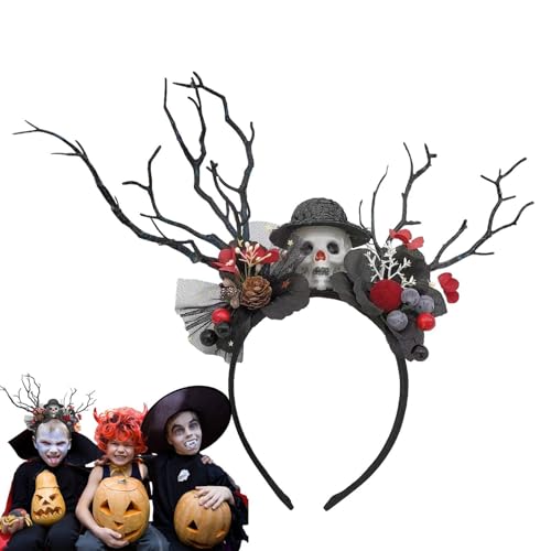 Halloween-Stirnbänder für Damenkostüm, Halloween-Party-Stirnband-Dekorationen - Dead Branches Totenkopf Kostüm Kopfschmuck - Haunted Houses Cosplay Performance-Kopfbedeckungen Halloween-Stirnbänder für Damenkostüm, Halloween-Party-Stirnband-Dekorationen - Dead Branches Totenkopf Kostüm Kopfschmuck - Haunted Houses Cosplay Performance-Kopfbedeckungen von Generisch