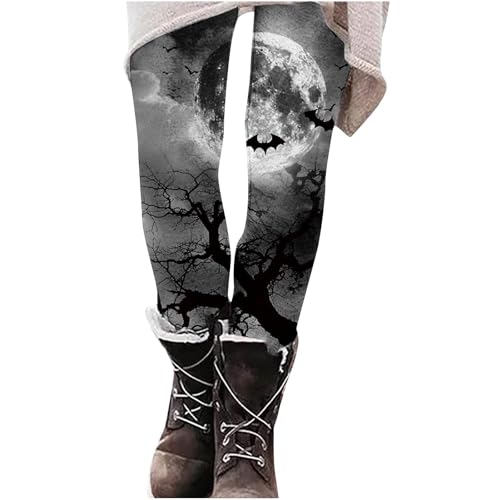 Halloween Strümpfe Strumpfhosen Kuerbis Fitness Haloween Kostüm Strumpfhose Halloween Damen Horror Leggings Strümpfe Overknee Strümpfe Leggings Damen Gefüttert Sport Leggings Damen Schwarz Türkis von Generisch