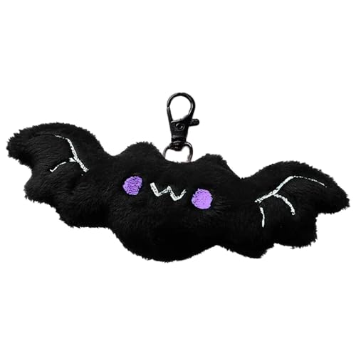 Haloween Bat Keychain - süße Plüsch - -Tasche Charme | Spooky Fledermausanhänger für Kinder -Rucksäcke, Geldbörsen, Brieftaschen | Keyring mit Haloween-Themen für Autoschlüssel von Generisch