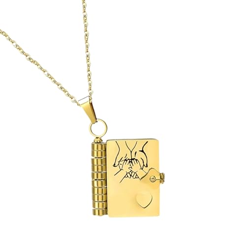 Halskette Für Tochter | Meine Tochter Buch Halskette,Edelstahl Mehrlagig Aufklappbar Anhänger Für Valentinstag Weihnachten Geburtstag Reise Schule Abschluss Taglich von Generisch