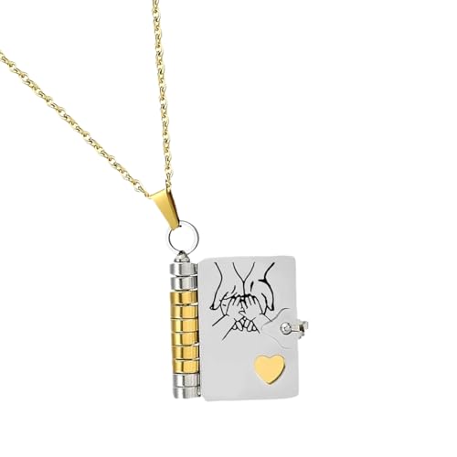 Halskette Für Tochter - Meine Tochter Buch Halskette,Edelstahl Mehrlagig Aufklappbar Anhänger Für Valentinstag Weihnachten Geburtstag Reise Schule Abschluss Taglich von Generisch