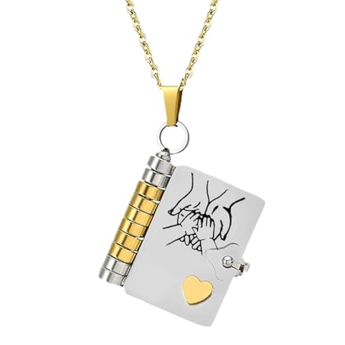 Halskette Für Tochter - Meine Tochter Buch Halskette,Öffnbarer Mehrlagiger Anhänger Aus Edelstahl Für Schule Geburtstag Abschluss Reise Valentinstag Weihnachten Täglich von Generisch