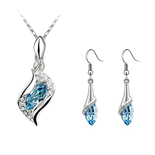 Halskette Kreative Ohrringe Schmuck Persönlichkeitsset Schmuckset Schmuckset für Mädchen 8–12 (B, Einheitsgröße) von Generisch