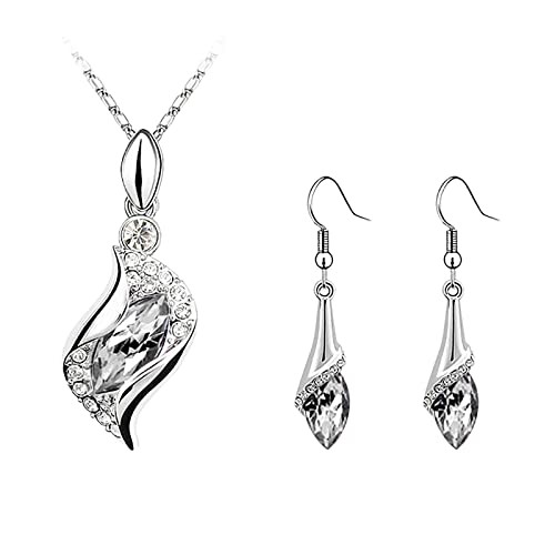 Halskette Kreative Ohrringe Schmuck Persönlichkeitsset Schmuckset Schmuckset für Mädchen 8–12 (G, Einheitsgröße) von Generisch