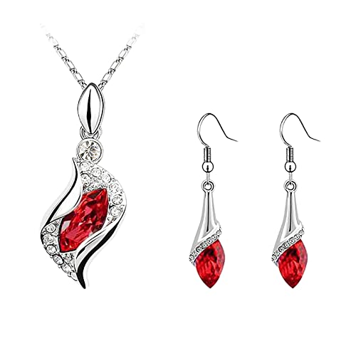 Halskette Kreative Ohrringe Schmuck Persönlichkeitsset Schmuckset Schmuckset für Mädchen 8–12 (I, Einheitsgröße) von Generisch