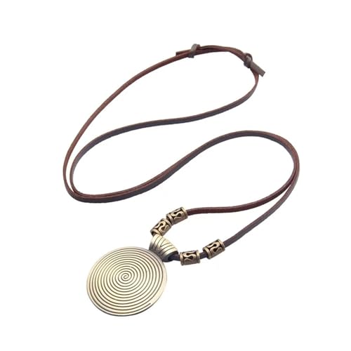 Halskette Und Armband Set Herren Exquisite Anhänger Halskette Charms Schmuck Kostüm Zubehör für Frauen Geburtstag Plektrum Anhänger Gravur (Bronze, One Size) von Generisch