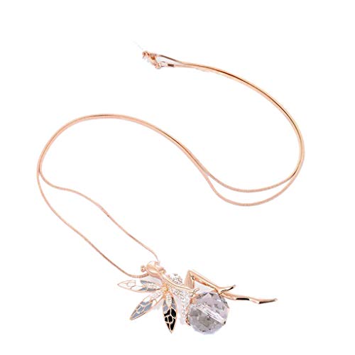 Halskette für Damen und Mädchen, Cartoon-Feenflügel, Strass-Legierung, Halskette, Pullover, Kette, Schmuck, Geschenke, Haltbarkeit von Generisch