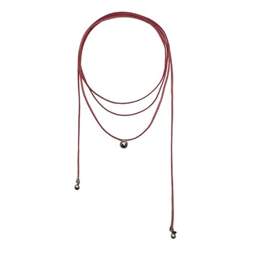 Halskette im koreanischen Stil für Frauen, Charm, Metall, runde Perlen, Halsband, Halskette, Choker, Mode-Party-Schmuck, niedlicher Kugel-Anhänger von Generisch