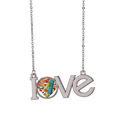 Halskette mit Anhänger, italienisches Herz, römisches Theater, Liebe, Charm-Schmuck, M von Generisch