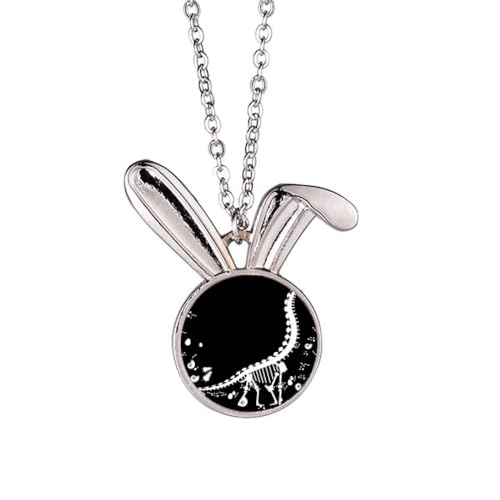Halskette mit Anhänger "Dinosaurier" B BS Vegetation Kaninchen Tier Schmuck Geschenk von Generisch