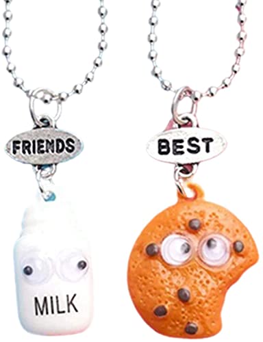 Halskette mit Cartoon-Mini-Keks, Kaffee, Burger, Pommes Frites, Milch, Keks, Halskette, Haltbarkeit von Generisch