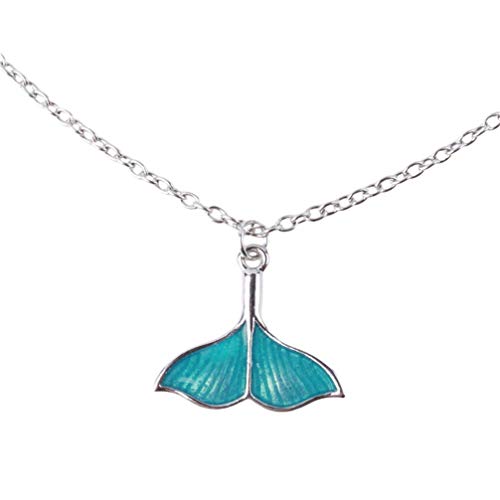 Halskette mit Fischschwanz-Anhänger, leuchtet im Dunkeln, Emaille, für Damen, Schmuck, Geschenk, Haltbarkeit von Generisch