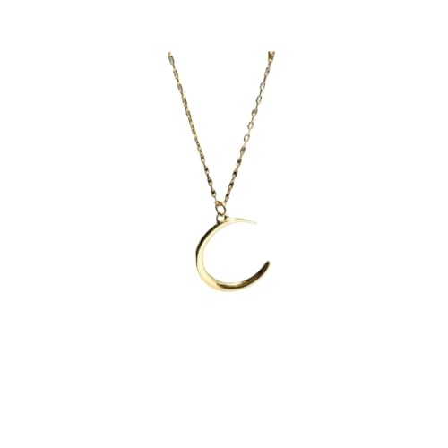 Halskette mit Stern- und Mondstein-Anhänger, Edelstahl, romantischer Anhänger, Hochzeit, Party, Schmuck, Einheitsgröße von Generisch